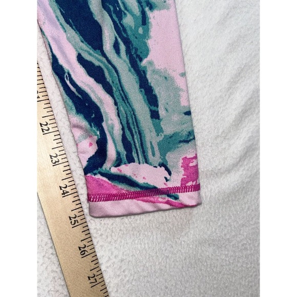 Zelos Leggings pink green pattern excellent condition super soft size Large - Picture 4 of 7